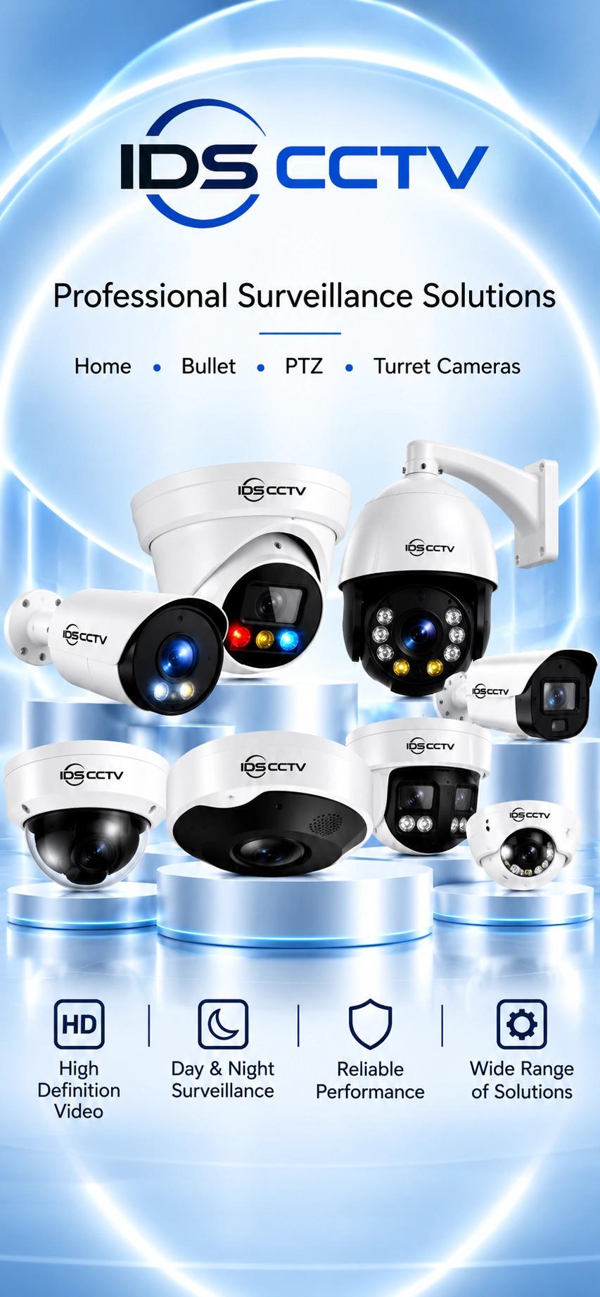 IDS CCTV professional surveillance solutions β home, bullet, PTZ and turret cameras