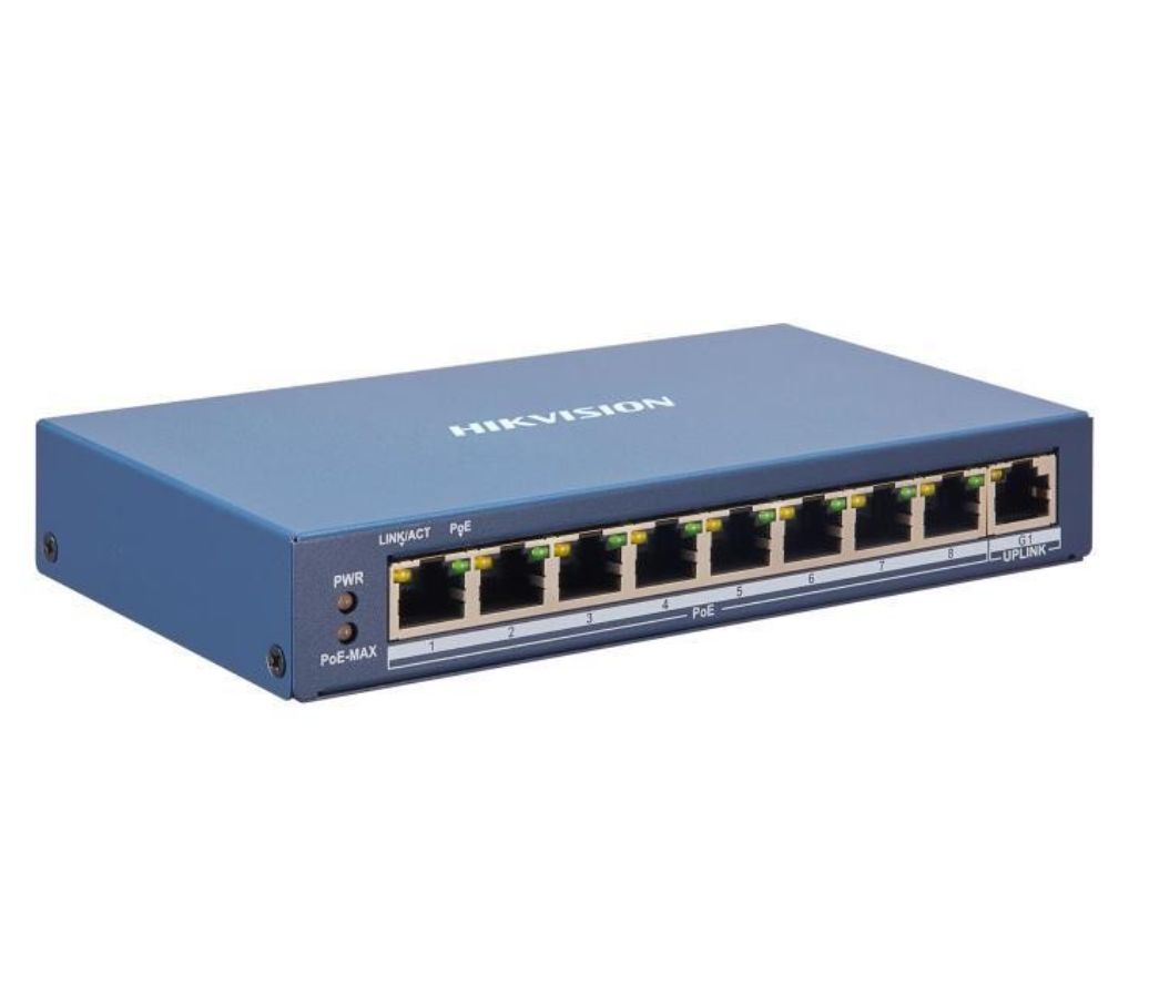 Hikvision DS-3E1309P-EI(B) 8-Port Smart PoE Switch, 110W, Long Range, Watchdog